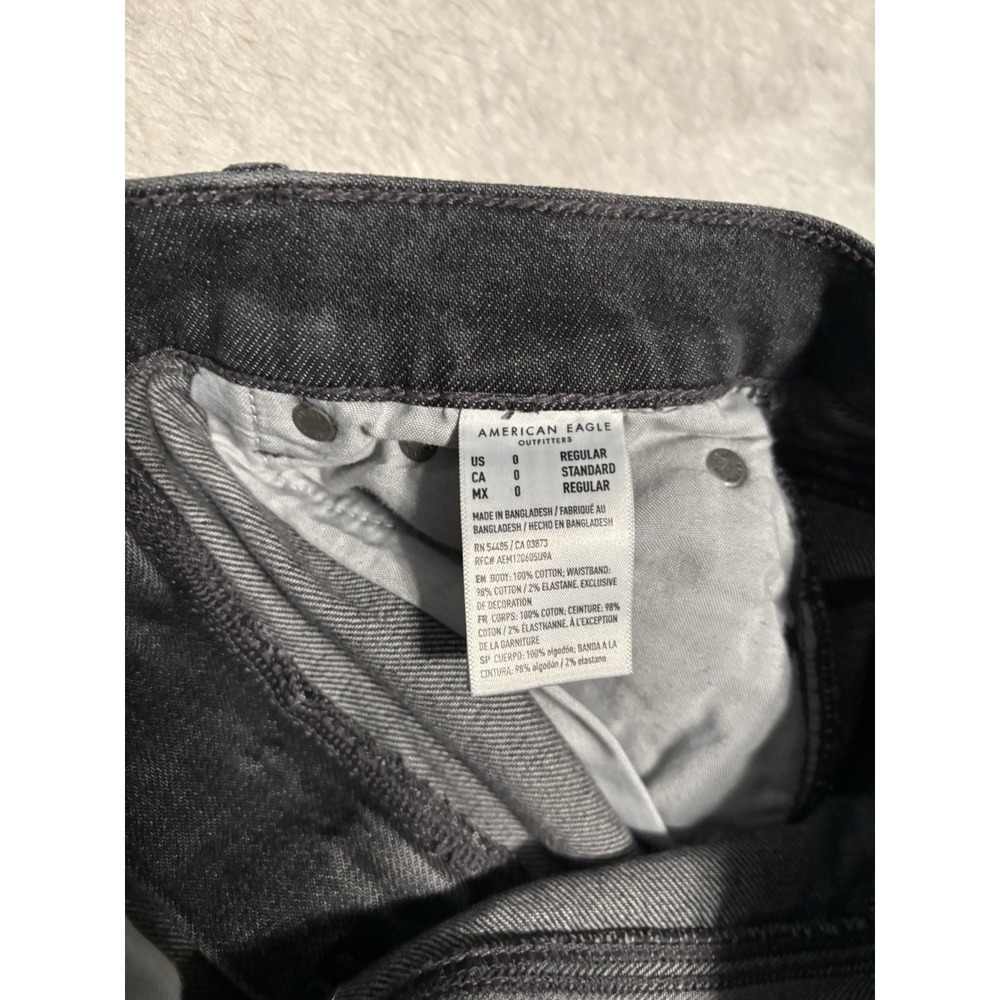 American Eagle 90s Boyfriend Jeans Womens Distressed Highest Rise Gray Denim 0 - Picture 8 of 9